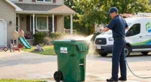 Trash bin cleaning for home-based daycare providers